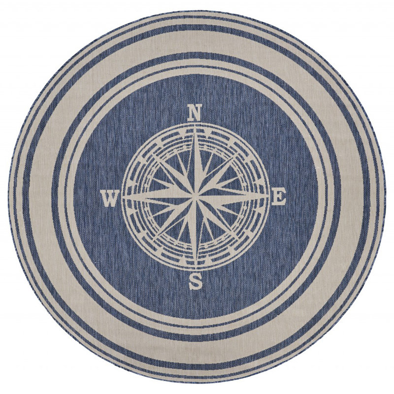 Longshore Tides Harviell Machine Woven Performance Blue/Gray Rug Wayfair